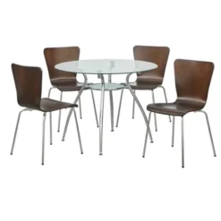 5pc Itza Round Glass Top And Chrome Base Dining Set - Buylateral 20 5pc Itza Round Glass Top And Chrome Base Dining Set - Buylateral -FURNITURE STORE GUEST 03adf354 b5e1 471c bef4 97c18b884946