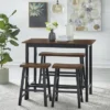 4pc Galena Counter Height Dining Set Walnut/Black - Buylateral -FURNITURE STORE GUEST 09bb7b70 c74e 4bdf 95bb 7508cf9d200e