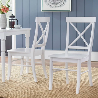 7pc Albury Cross Back Dining Set White - Buylateral 4 7pc Albury Cross Back Dining Set White - Buylateral - Image 2