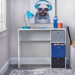 Student Writing Desk With 3 Fabric Bins - Buylateral -FURNITURE STORE GUEST 0b80b3f0 4fda 4933 9f90 0029cf3767c3