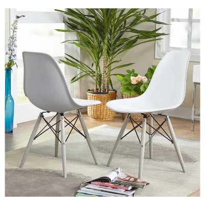 Set Of 2 Elba Dining Chairs White/Gray - Buylateral 3 Set Of 2 Elba Dining Chairs White/Gray - Buylateral
