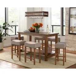Hathaway Nailhead Counter Height Dining Table Driftwood - Buylateral -FURNITURE STORE GUEST 12f907b1 4658 49b7 a82c 887d4650bc3c
