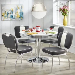 Raleigh Retro Dining Table White - Buylateral -FURNITURE STORE GUEST 1e32413f c033 4db1 a350 0c104fd8fb3f