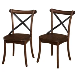 Set Of 2 Constance Cross Back Dining Chairs - Buylateral -FURNITURE STORE GUEST 206f5c3b ce3d 4496 b5c6 29fae46b2e67