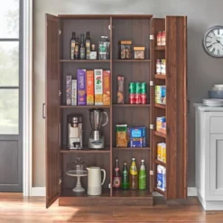 Carino Tall Kitchen Storage Pantry Cabinet - Buylateral