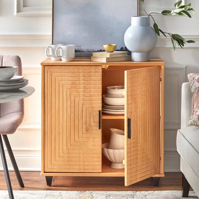 Messina 2 Door Cabinet Natural Pine - Buylateral 4 Messina 2 Door Cabinet Natural Pine - Buylateral - Image 2