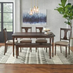 6pc Burntwood Dining Set With Bench - Buylateral 21 6pc Burntwood Dining Set With Bench - Buylateral -FURNITURE STORE GUEST 2b1efc81 4126 4d86 96cf 6fb78f237557