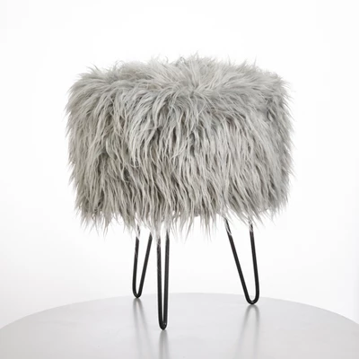 Patrice Faux Fur Stool - Buylateral 4 Patrice Faux Fur Stool - Buylateral - Image 3
