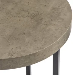 Era Round Contemporary End Table Gray/Black  - Buylateral -FURNITURE STORE GUEST 3d19f5c7 405d 4b0a b9ad eaca379889fe