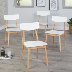 5pc Perla Dining Set White/Natural - Buylateral -FURNITURE STORE GUEST 4417902f 7c09 4c27 9ed5 5c557ec58e23