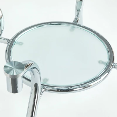 5pc Itza Round Glass Top And Chrome Base Dining Set - Buylateral 6 5pc Itza Round Glass Top And Chrome Base Dining Set - Buylateral - Image 4