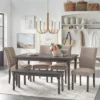 6pc Burntwood Parson Dining Set With Bench Weathered Gray - Buylateral 1 6pc Burntwood Parson Dining Set With Bench Weathered Gray - Buylateral -FURNITURE STORE GUEST 481b2987 1197 4e36 98ed 0eb9bc580d9b