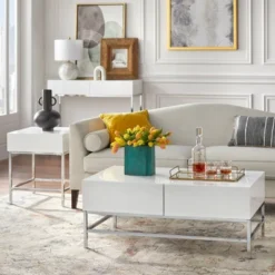 Lewis Modern Sofa Table White - Buylateral -FURNITURE STORE GUEST 498be4d2 5f78 483e 99dd 99a647647d90
