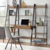 3pc Denton Ladder Desk And Shelf Walnut/Black - Buylateral -FURNITURE STORE GUEST 4b6f4325 ba09 4e99 9853 19050a76ff99