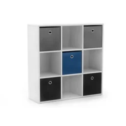 7.5" Utility Bookcase With 5 Fabric Bins - Buylateral 8 7.5" Utility Bookcase With 5 Fabric Bins - Buylateral -FURNITURE STORE GUEST 4f092cd7 87e3 43ea 9ed3 8d6f6e80cb71