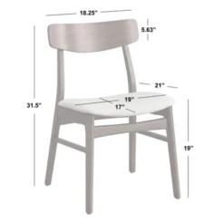 Buylateral Set Of 2 Wave Solid Rubberwood Dining Chairs -FURNITURE STORE GUEST 5347cd8b 7a8f 41d9 928e 2b05e54b3bf4