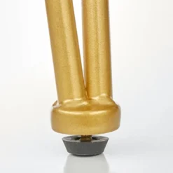 Set Of 2 30" Mazzini Faux Leather And Metal Counter Height Barstools White/Gold - Buylateral -FURNITURE STORE GUEST 53b105fe 3303 49e7 a3a8 9cffe7bf57ca 1