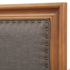 Queen Shaye Upholstered And Rustic Wood Bed - Buylateral -FURNITURE STORE GUEST 5767725f e894 45c1 986f 7a6cfa64bc0b