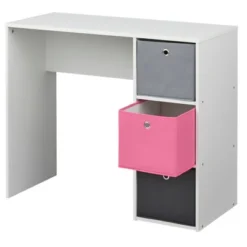 Student Writing Desk With 3 Fabric Bins - Buylateral -FURNITURE STORE GUEST 587356ac 4f68 4869 882b 579e7b396044