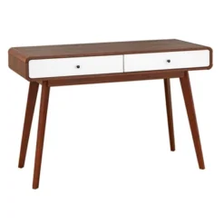 Cassie Writing Desk White/Walnut - Buylateral -FURNITURE STORE GUEST 60c29bb7 53cd 4e40 a9a7 ff6e2a7f906f