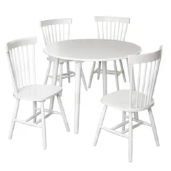 5pc Ravenna Dining Set White - Buylateral -FURNITURE STORE GUEST 638a4c5e dcb3 4dae 88ab 195ec0cf1750
