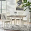 5pc Maryland Extendable Dining Table Set Walnut/White - Buylateral