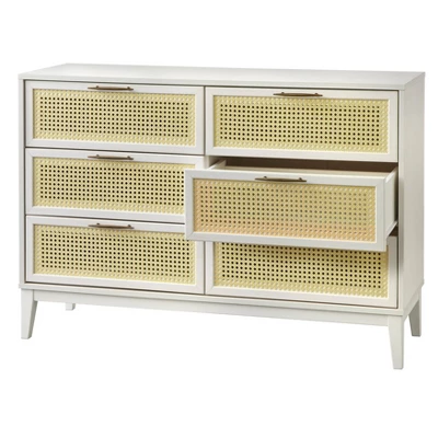 Andros 6 Drawer Dresser With Faux Cane Drawer Fronts - Buylateral 5 Andros 6 Drawer Dresser With Faux Cane Drawer Fronts - Buylateral - Image 3