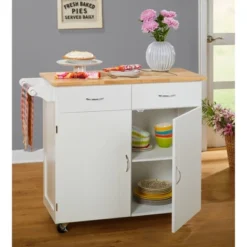 Large Kitchen Cart With Wood Top White - Buylateral 7 Large Kitchen Cart With Wood Top White - Buylateral -FURNITURE STORE GUEST 6d7a5abc e872 4006 b5ad 87a9c5fa2896