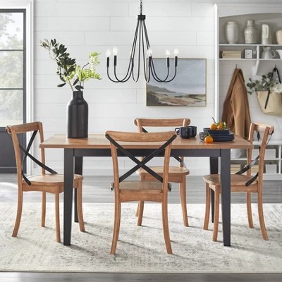 5pc Norwich Dining Set Black/Driftwood - Buylateral 3 5pc Norwich Dining Set Black/Driftwood - Buylateral
