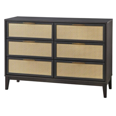 Andros 6 Drawer Dresser With Faux Cane Drawer Fronts - Buylateral 6 Andros 6 Drawer Dresser With Faux Cane Drawer Fronts - Buylateral - Image 4