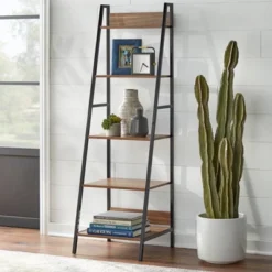 3pc Denton Ladder Desk And Shelf Walnut/Black - Buylateral -FURNITURE STORE GUEST 70d65bcd 4bee 443e 8fc9 e10407cdd366
