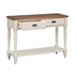 Liza Sofa Table White/Walnut - Buylateral -FURNITURE STORE GUEST 7454f0f2 7026 4dc4 baf2 2acb197bc89d