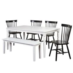 6pc Parma Rectangular Dining Set With Bench - Buylateral -FURNITURE STORE GUEST 7e623d47 07d2 41c9 9ca9 c3a56eeb2f12