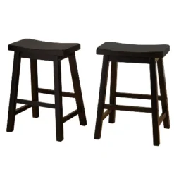 Set Of 2 24" Belfast Saddle Stools - Buylateral -FURNITURE STORE GUEST 81677fd6 254b 42d4 8b5d 96dd4be554e2