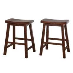 Set Of 2 24" Belfast Saddle Stools - Buylateral -FURNITURE STORE GUEST 846f2fb6 22e9 4443 88c0 c2dc5db6087c