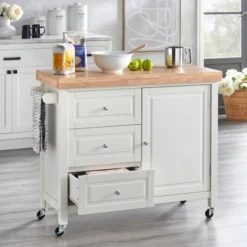 Monterey Kitchen Cart White - Buylateral -FURNITURE STORE GUEST 85eae7bf 7cec 4e5b 9043 ed0fa80eef24