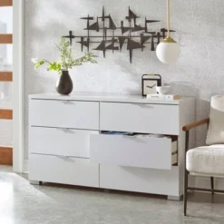 Zuri Six Drawer Chest White - Buylateral -FURNITURE STORE GUEST 86604ef8 839b 4a96 8a58 1b6eb3a7ae46