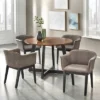 5pc Jonas Round Dining Set Walnut/Gray/Black - Buylateral -FURNITURE STORE GUEST 89534ffa 9d2c 44c6 9ec7 a0b5198ade68