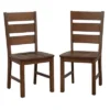 Buylateral Set Of 2 Mandeville Solid Wood Dining Chair Brown: Rubberwood Frame, Farmhouse Style, Armless Design -FURNITURE STORE GUEST 8e81ab0d 5994 43ce bc3d cc6ebb08218e