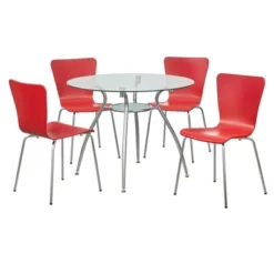 5pc Itza Round Glass Top And Chrome Base Dining Set - Buylateral 21 5pc Itza Round Glass Top And Chrome Base Dining Set - Buylateral -FURNITURE STORE GUEST 9152bc3e 6869 4ca9 8913 90a00b0d2b0a