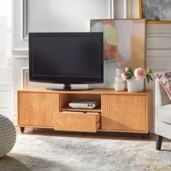 Messina TV Stand For TVs Up To 68" Light Brown - Buylateral -FURNITURE STORE GUEST 93f3a5d5 dfb9 4a2b a0c5 02a3f9b544b4