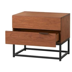 Noble 2 Drawers Nightstand Walnut - Buylateral -FURNITURE STORE GUEST 9b8cebd7 3a50 40df afcd d4595d3e802b