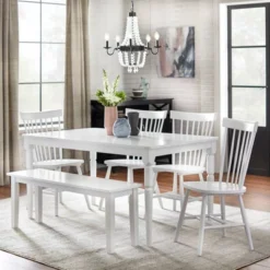 6pc Parma Rectangular Dining Set With Bench - Buylateral -FURNITURE STORE GUEST 9d5979ab dc4e 496e 8981 802dba22a51a