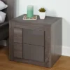 Buylateral Maya Night Stand Dark Sonoma Oak/Gray: Contemporary 2-Drawer, Laminated Surface, 18.7" Height -FURNITURE STORE GUEST a2aad52d 7b66 4164 af71 276e40a69079