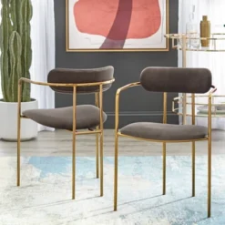 Set Of 2 Healey Retro Velvet Dining Armchairs - Buylateral -FURNITURE STORE GUEST a6c58b02 f392 40e1 a59c edb8de3a1c09