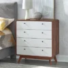 Cassie Mid-Century Modern 4 Drawer Chest Walnut/White - Buylateral -FURNITURE STORE GUEST afa1d437 9a71 40c8 a6cd 150122d9658c