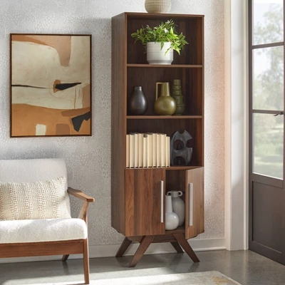 71" Ashfield Bookshelf Walnut - Buylateral 4 71" Ashfield Bookshelf Walnut - Buylateral - Image 2