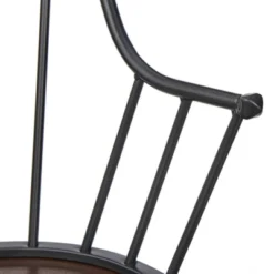Set Of 2 Milo Windsor Metal With Wood Seat Dining Armchairs Black/Espresso Brown - Buylateral -FURNITURE STORE GUEST c10ddfe5 2bd1 4bb3 b8f3 2090dd8ecf75