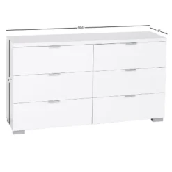 Zuri Six Drawer Chest White - Buylateral -FURNITURE STORE GUEST c2955ac3 b436 4acc ab12 2e8eea0cf6ff