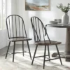 Set Of 2 Milo Windsor Metal With Wood Seat Dining Chairs Black/Espresso Brown - Buylateral -FURNITURE STORE GUEST c2ad2544 41b0 4a24 8d4a 403b9776f2a6